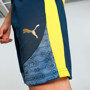 Neymar JR "BNA" Men's Football Training Shorts, Marine Blue-Pelé Yellow, extralarge-IND